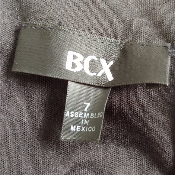 BCX Strapless Black White & Red Polka Dot Dress - Picture 7 of 8